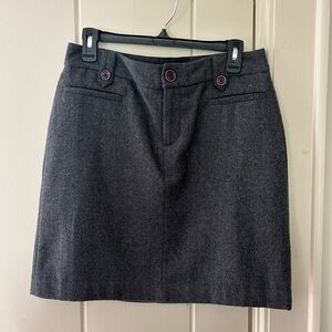 Eddie Bauer Gray Wool Skirt